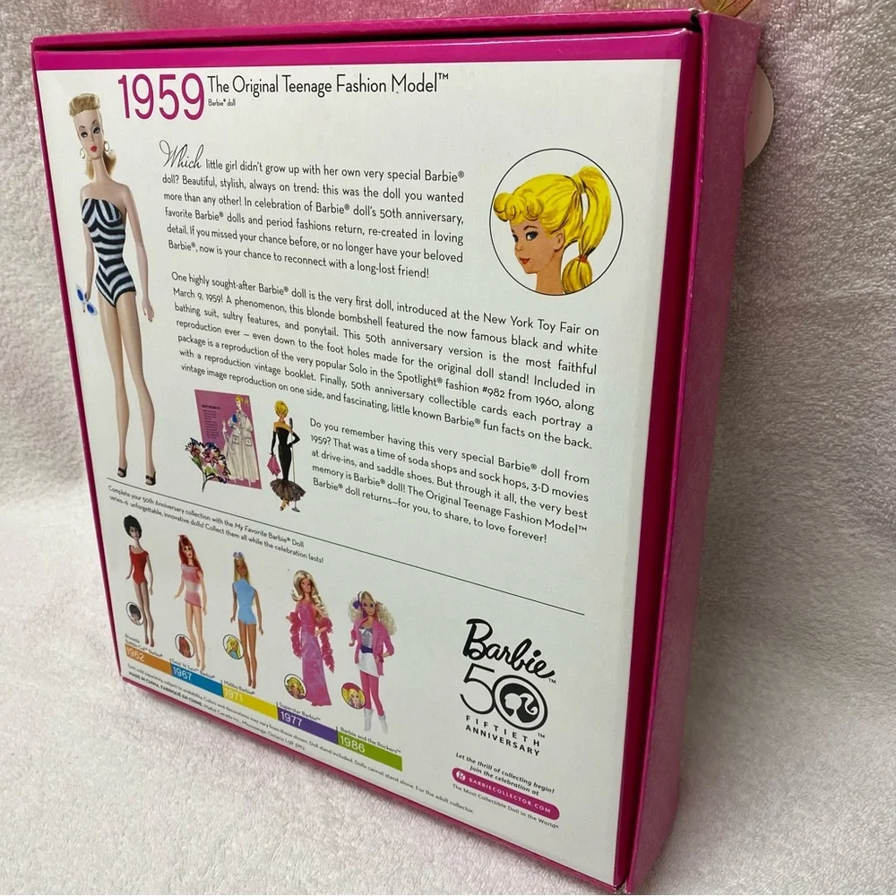 Barbie Collectors 50th Anniversary of 1959 Original Teenage Fashion Model